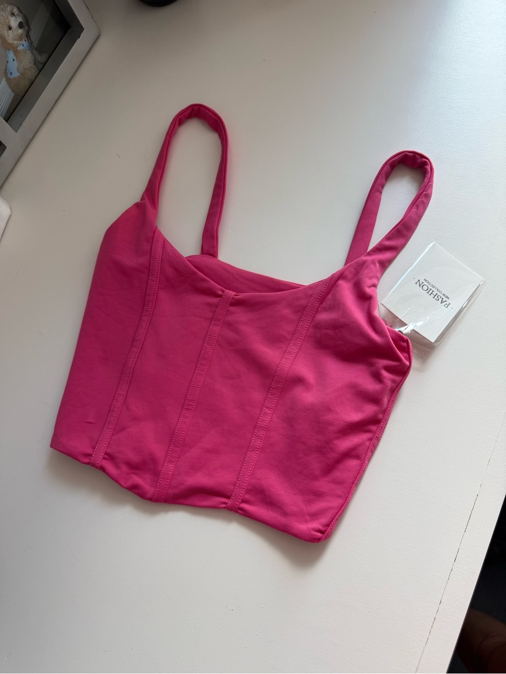 NWT Hot Pink Cropped Tank Top